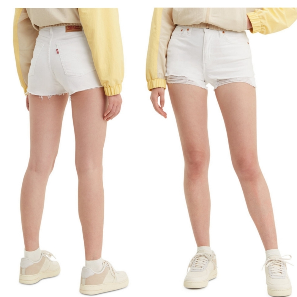 💖 LEVI'S High-Rise Distressed Denim Shorts